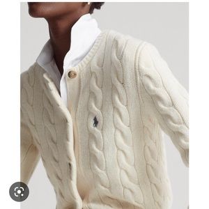 Polo by Ralph Lauren Wool Blend Cable Knit Cardigan
